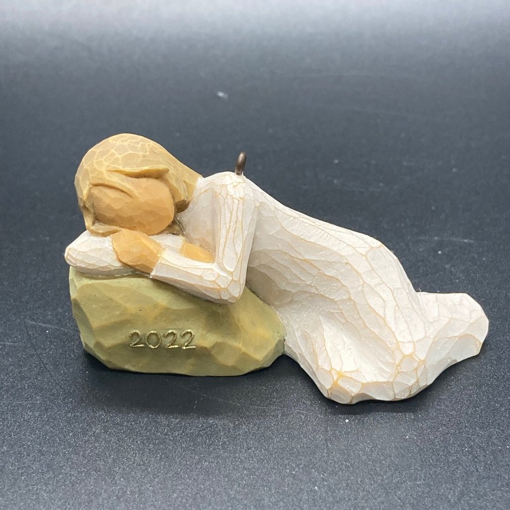 2022 Willow Tree ‘Wishes and Dreams’ Girl Lying on Rock Christmas Ornament